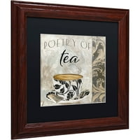 סימן מסחרי אמנות אמנות תה II אמנות קנבס על ידי מאפיית צבע שחור מט, מסגרת עץ