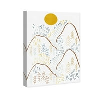 ווינווד סטודיו טבע ונוף קיר אמנות בד הדפסי 'הרי צד' הרים-לבן, חום