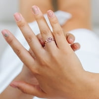 טבעת אירוסין מעוותות 10 קראט יהלום מורגניט בחיתוך סגלגל לנשים מיאבלה