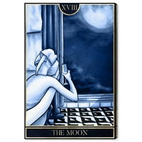 וינווד סטודיו אסטרונומיה וחלל קיר אמנות בד הדפסי 'הירח כחול' ירחים-כחול, זהב