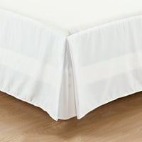 מיטה סט של שמיכה בשקית, תפר מחט עיצוב קפלים, קאל קינג, לבן