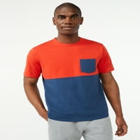 חולצת טריקו לחולמת צבעים של גברים עם הרכבה בחינם עם כיס החזה