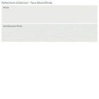 אוסף השתקפויות בהתאמה אישית, 2 תריסי עץ פאו אלחוטיים, לבן עם חול, 37 רוחב 48