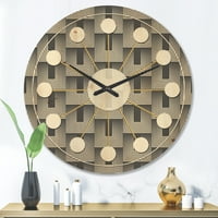 עיצוב עיצוב 'עיצוב מונוכרום ממימיימאל, שעון קיר עץ מודרני של אמצע המאה