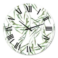 עיצוב 'עלים ירוקים טרופיים בקיץ טיימס II' שעון קיר טרופי