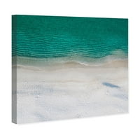 ווינווד סטודיו ימי וחוף קיר אמנות בד הדפסי 'מלמעלה השלישי בריבוע' חוף-כחול, חום