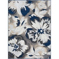 אורגים אמנותיים פלפה כחול 7'10 10 'שטיח אזור פרחים מסורתי