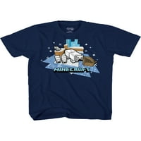 Minecraft ג'ונגל דובי בנים חולצת טריקו גרפית שרוול קצר, 2 חבילה, גודל XS-XXL