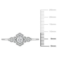 קראט T.W. יהלום 14KT טבעת אירוסין בציר זהב לבן