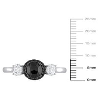קראט T.W. יהלום שחור ו- 5 8ct t.g.w. טבעת אירוס