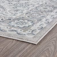 שטיחים של Bliss Nexus מסורתי סלון מזרחי מסורתי שטיח אזור מקורה באפור, 4 '5'