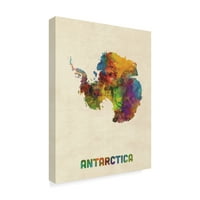 אמנות סימן מסחרי 'אנטארקטיקה בצבעי מים' אמנות קנבס מאת מייקל טומפסט