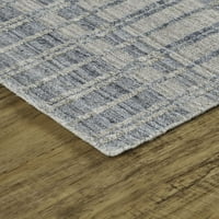 שטיח אודמי קלאסי בעבודת יד, אפור בהיר כחול, 9ft 12ft - 6in שטיח אזור