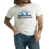 TEE לוגו גרפי של Wrangler® גברים עם שרוולים קצרים, מידות S-3XL